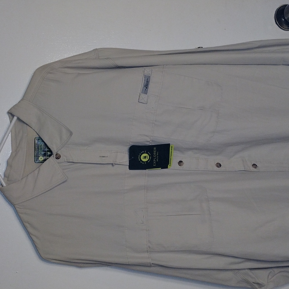 G.H. Bass Men's 2XL Tall Long Sleeve Shirt Tan NWT